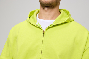 Sudadera con capucha oversize para hombre con cremallera, estilo casual deportivo, corte holgado, para fitness, con cremallera, corta, DTG, al por mayor - Product Image 6