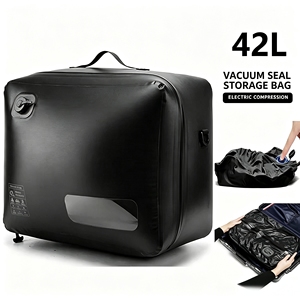 Bolsa de Almacenamiento al Vacío Plegable, Ecológica e Impermeable de 42L, Organizador de <span class=keywords><strong>Ropa</strong></span> para Viaje, Sellado con un Clic - Product Image 1