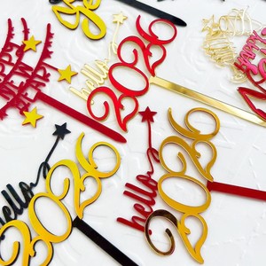 Honey And Sweetness Acrylic New Year <b>Cake</b> <b>Decorations</b> Happy New Year Party <b>Supplies</b> <b>Cake</b> Plugins - Product Image 2