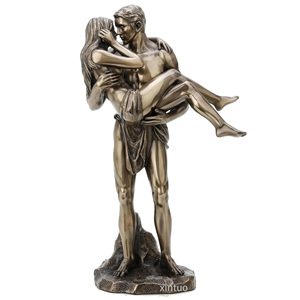 Nu Antique Bronze Sculpture <span class=keywords><strong>Couple</strong></span> Moderne Plaqué Fer Modèle Interprétation Amour Force pour Cadeaux Souvenirs Mode - Product Image 6