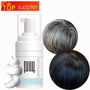 Kit de crème colorante pour cheveux semi-permanente à base de plantes FastColor Premium, longue durée, avec shampooing noir, couvre les cheveux gris - Product Image 1