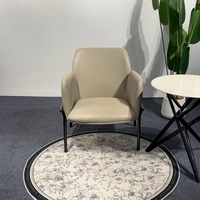 Fauteuil d'appoint en cuir PU pour salon 8159, fauteuil rembourré moderne, fauteuil simple pour hôtel, maison, loisirs
