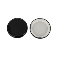 1,5 Unzen 45 ml Sechseck glas mit schwarzem Deckel