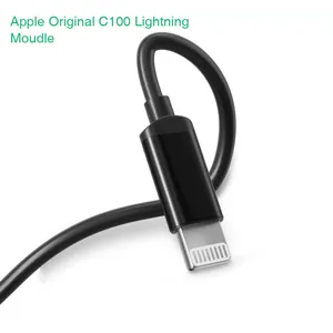 Apple iPhoneiPad用のオリジナルHiFiLightningイヤホン有線ヘッドセット