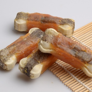 כלב אימון שיניים מטפלת בעוף ופייג עור cowhide כלב עצם מטפלת חטיפים כלבים עצמות, מזון ניקוי שיניים - Product Image 5