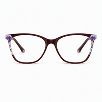 Montures de lunettes optiques œil-de-chat en acétate à monture complète pour femmes, de haute qualité, de créateur, pour verres correcteurs
