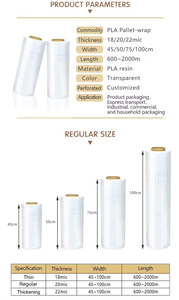 Película de PVC de Grado Alimenticio <span class=keywords><strong>AIUDO</strong></span> a Precio de Fábrica, Envoltura de PVC para Alimentos, Plástico para Envasado de Verduras para Uso Doméstico, Rollo de 10-11 micras para Uso Manual - Product Image 2