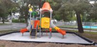 Équipement de terrain de jeu combiné pour enfants en plein air ASTM F1487, ensemble de jeu à double toboggan en LLDPE pour maternelle, école maternelle, parc communautaire