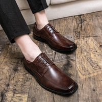 Nouvelles Chaussures Habillées en Cuir Véritable Haut de Gamme pour Homme, Confortables et Durables, à Lacets, Bout Large, Grande Taille 48, OEM