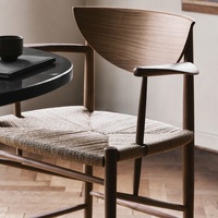 Chaise de salle à manger en bois massif de design européen moderne, meubles durables pour la maison