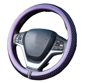 Cubierta de <span class=keywords><strong>volante</strong></span> de cuero PU Diseño hueco Cubierta de agarre de estrella Venta directa de fábrica Cubierta de <span class=keywords><strong>volante</strong></span> femenina Linda - Product Image 1