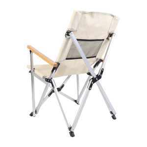 캠핑 의자 알루미늄 합금 + 600D 옥스포드 패브릭 야외 가구 하이 백 안락 의자 휴식 접이식 휴대용 캠핑 의자 - Product Image 4