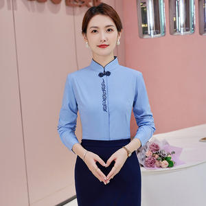 Logotipo bordado de estilo chino, uniforme de azafata de aerolínea a la moda, uniforme de piloto de aerolínea - Product Image 6