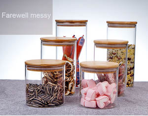 Mutfak yüksek borosilikat tatlı spagetti makarna çerezler baharat gıda cam teneke saklama kutusu kavanoz - Product Image 3