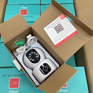 Caméra Wifi à double objectif 390Eyes, vision nocturne 1080P, surveillance panoramique à domicile, stockage sur le cloud IPC - Product Image 1