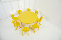 Meubles de maternelle, table et chaise d'étude en plastique, colorées, bureaux et chaises d'étude pour enfants, bureau et chaise d'école