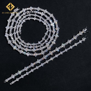 สร้อยข้อมือเพชรทรงกลมสีขาวประดับเพชรแบบ Iced Out ของ ZUANFA JEWELRY เงินแท้ 925 เครื่องประดับโมอิสซาไนต์ สไตล์ฮิปฮอป สามารถสวมซ้อนกันได้ สำหรับผู้ชาย - Product Image 5