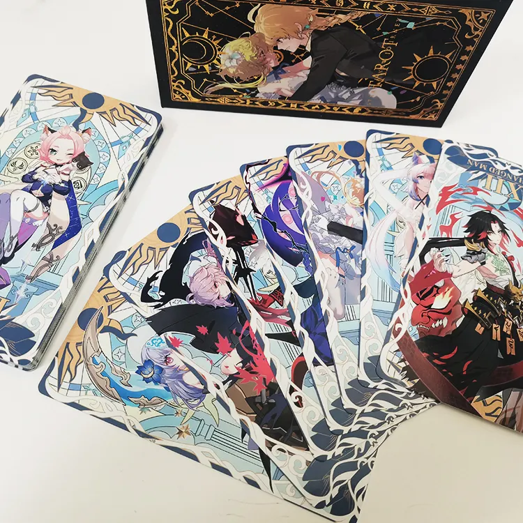 Gioco di carte da gioco olografico personalizzato OEM stampa personalizzata Anime Trading Game Card
