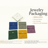 Pochette en microfibre suédée pour bijoux, personnalisable avec logo, pour montres, bagues, colliers, boucles d'oreilles, bracelets, emballage cadeau