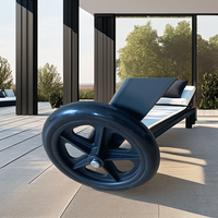 Chaise longue extérieure en métal réglable à cinq positions chaise longue en acier côté piscine salon meubles d'hôtel conception de vente par correspondance
