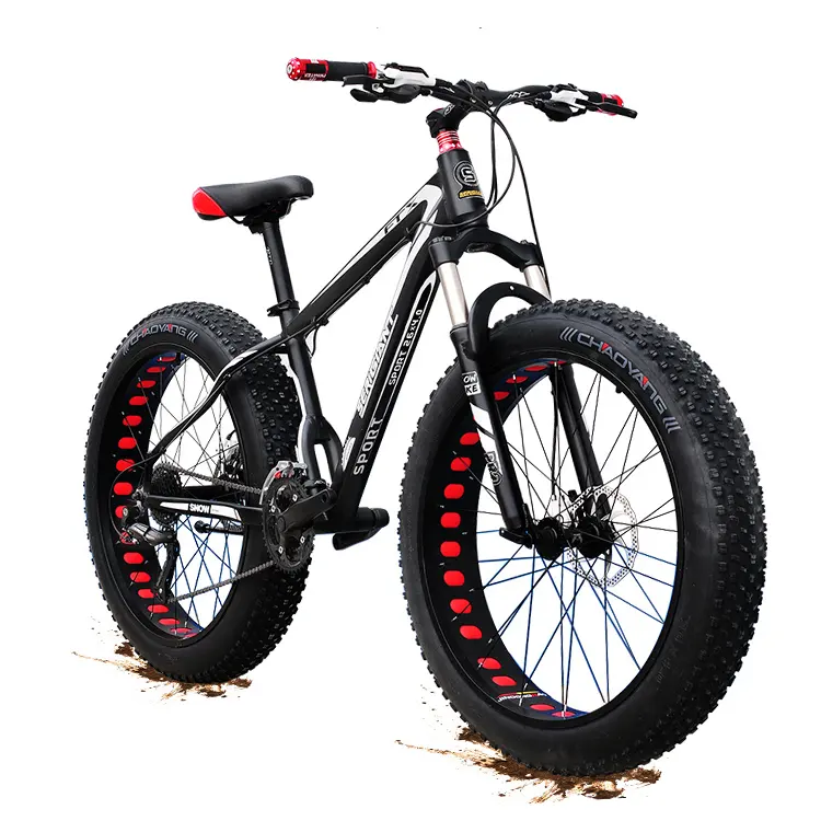 full suspension mountain bike 26'' 21 speed mountain snow bike with big fat tyre