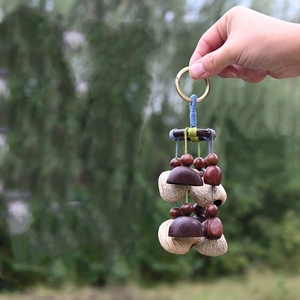 Wholesale Handmade Natural Fruit Shell <b>Wind</b> <b>Chime</b> Rattle Keychain Mini Percussion Shaker Souvenir Gift And Kids Music Sensory - Product Image 5