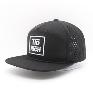 Gorra Impermeable con Orificios Cortados a Láser para Hombre, Gorras de 7 Paneles con Bordado 3D y Cierre a Presión, Gran Venta - Product Image 2