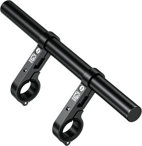 Base de montage à double clip Kewig Long <span class=keywords><strong>Cross</strong></span> Bar compatible avec les guidons de 0,875 pouces, 1 pouce, 1,125 pouces, 1,26 pouces pour accessoires de vélo, <span class=keywords><strong>moto</strong></span> et scooter - Product Image 1