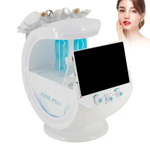 Analisador de pele multifuncional RF esfoliante facial clareador de pele jato de oxigênio máquina de casca