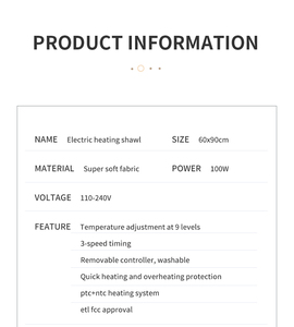 <strong>2026</strong> <strong>New</strong> Hot Sell Electric Heating Pad Big Heat Wrap for Neck <strong>Shoulder</strong> &amp; Back Portable Washable Heating Wire Home Use Bedroom - Product Image 5
