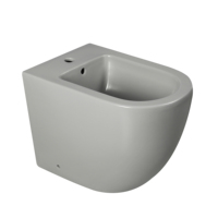 Offre Spéciale ensemble de toilette en céramique à double chasse d'eau deux pièces monté au sol femmes Bidet WC cuvette de toilette gris mat pour la maison hôtel