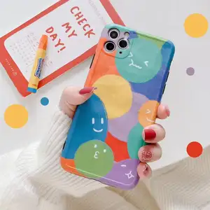 Cute mood patterns colorful face mobile phone case for iPhone 11pro max, for iPhone XR Xs max Back cover mobile phone housings