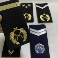 Épaulettes personnalisées en métal, badges brodés, insignes de grade pour uniformes d'aviateurs et accessoires d'uniformes professionnels