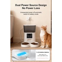 Distributeur automatique de nourriture pour animaux de compagnie intelligent WiFi 3,5 L avec contrôle à distance par application, programmable, pour chat et chien, pour la maison