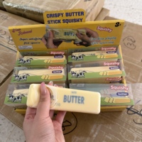 Nouveau jouet anti-stress populaire en forme de bâton de beurre croustillant, à rebond lent, activé par le son, jouet promotionnel à presser