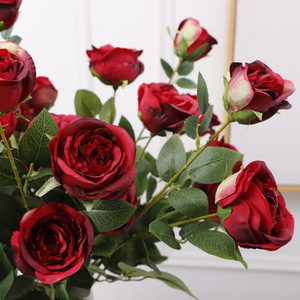 Roses artificielles 72 cm en soie, haute simulation, pour décoration de mariage, décoration intérieure, accessoires de photographie - Product Image 3