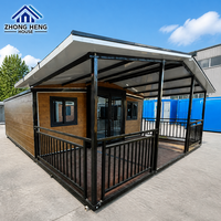 Maison conteneur extensible personnalisée à double aile de 20 pieds et 40 pieds, Villa préfabriquée à 1, 2, 3, 4 ou 5 chambres, Maison mobile pliable à panneaux sandwich