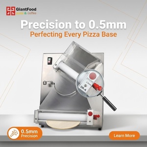 Machine à rouler la pâte commerciale GIANTFOOD DR-2A en acier inoxydable, laminoir à pâte à <span class=keywords><strong>pizza</strong></span> électrique/gaz 220V 120 pièces/heure - Product Image 5