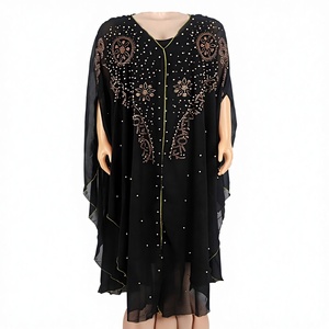 Lisami, Nueva Moda Musulmana, Abaya Árabe Bordada, Hiyab de Chifón y Poliéster, Pañuelo de Gran Tamaño - Product Image 3