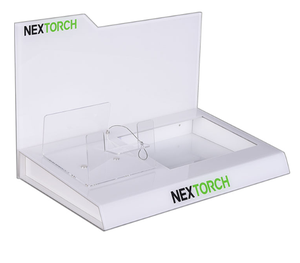 Yiwu Usine Nouveau <span class=keywords><strong>Design</strong></span> Table Personnalisé Publicité Acrylique Lampe De Poche Présentoir Avec Tête D'impression UV - Product Image 3