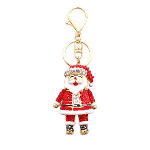 Custom Cartoon Christmas <b>Santa</b> Compass Keychain Zinc Alloy Holiday Keyring Durable Metal for Car Bag Phone Accessories - Product Image 6