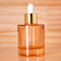 Flacon compte-gouttes transparent en verre clair personnalisé de 50 ml pour l'emballage