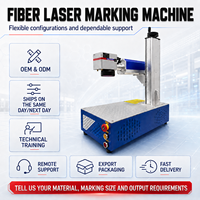 Machine de marquage laser à fibre portable de bureau 20W-200W pour métal, acier inoxydable, fer, aluminium, plaque signalétique DXF/PLT/AI