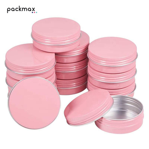 Pot en aluminium à filetage simple rose de 5 ml à 250 ml - Boîte métallique de qualité cosmétique pour crème pour les mains, crème pour le visage, vente en gros - Product Image 1
