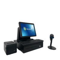 Système de Caisse Enregistreuse PDV avec Écran Tactile Capacitif 15,6 Pouces pour Ordinateur de Bureau