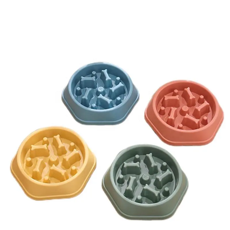 Fabrikant Groothandel Anti-Slip Huisdier Slow Feeder Bot Type Plastic Huisdier Slow Food Bowl Voor Katten En Honden