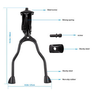 Standar sepeda kaki ganda rak tengah sepeda baja - Product Image 3