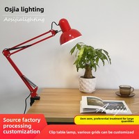 Lampe de bureau pliable au design moderne pour bureau chambre à coucher et chevet corps en fer avec abat-jour en métal alimentation électrique pour salle de lecture