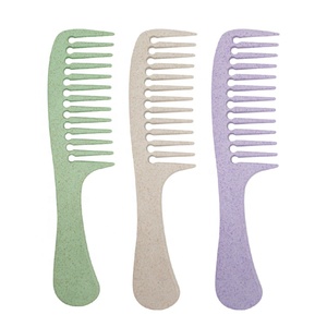 Gloway Oem-peine de dientes ancho de alta calidad para mujer, cepillos para el pelo, Biodegradable, ecológico, de paja de trigo - Product Image 2