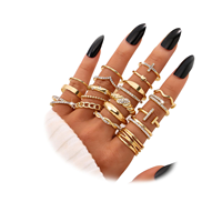 Bague de mariage tendance pour femme, double couche, plaquée or, acier inoxydable, incrustation de zircon, étanche, cadeau